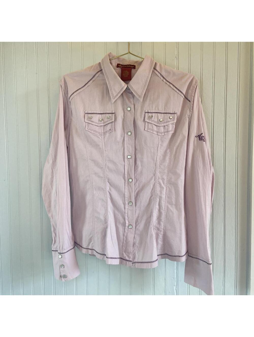 Western Shirt Pearl Snap Button Down True Vintage Y2k 90s Grunge Indie
